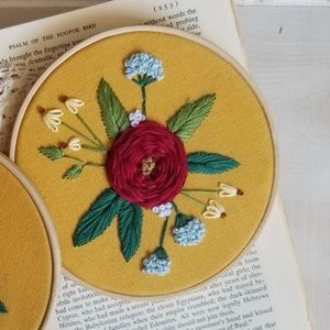 Embroidery Hoop Art Wall Art Cross Stitch